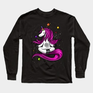 Unicorn Space Meditation Long Sleeve T-Shirt